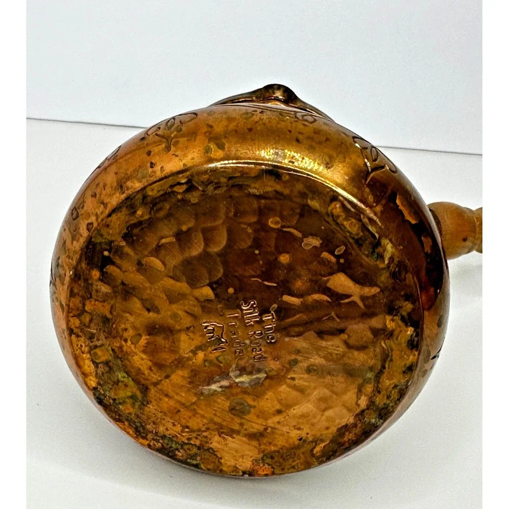 Vintage Engraved Solid Copper Turkish Arabic Coffee Pot The Silk Road Trade